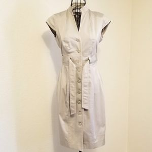 Calvin Klein Midi Dress, Cap Sleeve High Neck Size 2